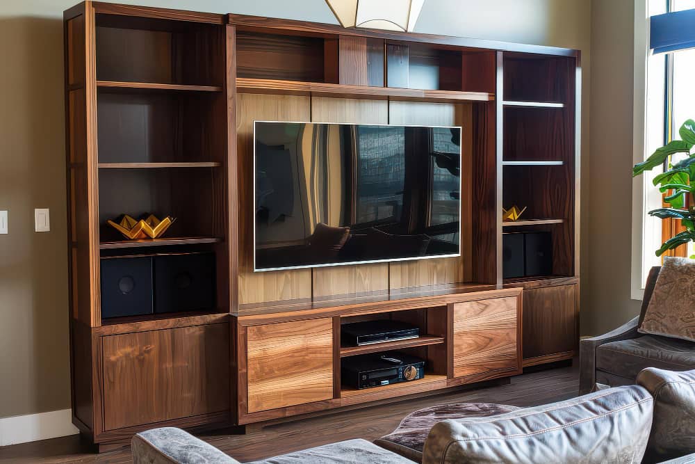 Élégant meuble TV en bois pour salon moderne